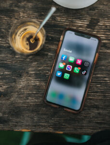 social media on Iphone