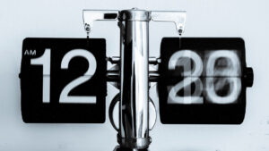 clock with time passing by
